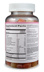 Amazon Basics Prenatal DHA gummy closeup highlighting soft texture for easy chewing