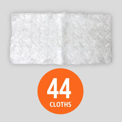 Amazon Basics quilted dry cloths capturing dirt and pet hair efficiently.