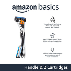 Amazon Basics razor cartridge refill ready for quick swap and smooth glide