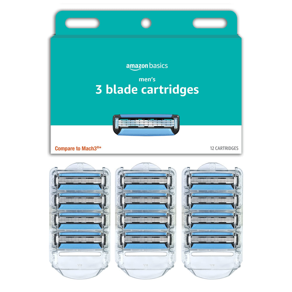 Amazon Basics MotionSphere pivot razor refill for contour-following shave.