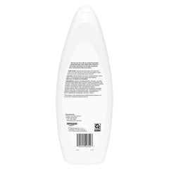 Amazon Basics Refreshing Nourishing Body Wash label highlights a paraben-free formula