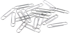 Amazon Basics silver metal jumbo clips with durable finish.