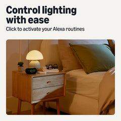 Amazon Basics smart dimmer switch and remote used for music and routine automations.