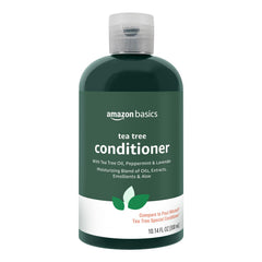 Amazon Basics Tea Tree Conditioner bottle with refreshing daily conditioning option