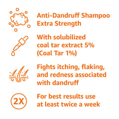After rinse, scalp feels calmer with ongoing coal tar activity