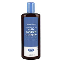 Amazon Basics Therapeutic Plus Tar Gel bottle for scalp relief and flakes control.