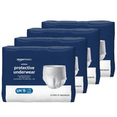 Amazon Basics unisex overnight underwear absorbency focus for dry nights.