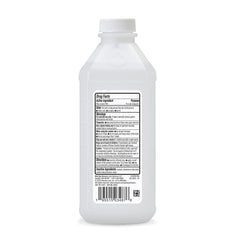 Amazon Basics rubbing alcohol bottle label shows unscented formula