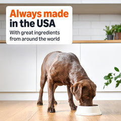 Amazon Basics can close-up label USA-made indicating quality ingredients