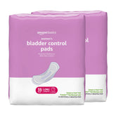 Amazon Basics women’s bladder protection pad packaging showing discreet daily protection