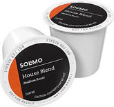 Solimo House Blend pods packshot showing a 100-count box for convenient daily use.