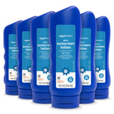 Solimo sport sunscreen lotion SPF 50 bottle shows broad spectrum protection for outdoor activities