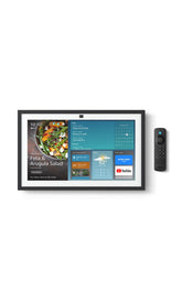 Amazon Echo Show 15 front view for kitchen tasks.