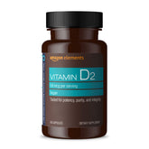Amazon Elements Vitamin D2 2000 IU bottle for daily bone support.