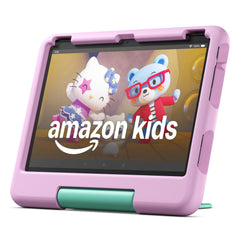 Amazon Fire HD 10 Kids tablet pink front view for confident learning on the go