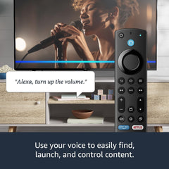 Amazon Fire TV Alexa Remote buttons close-up, tactile controls for volume and mute actions