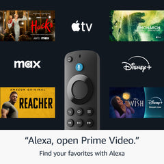 Amazon Fire TV remote showing dedicated TV controls for easy power and volume management