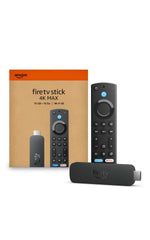 Amazon Fire TV Stick 4K Max remote close-up showcasing instant voice search