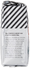 Amazon Fresh Colombia ground coffee bag back label with flavor notes.