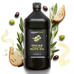 Amazon Fresh Italian EVOO bottle ideal for high-heat cooking.