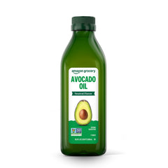 Amazon Grocery Avocado Oil bottle front view for versatile cooking