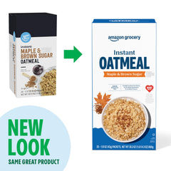 Oatmeal packets and box on kitchen counter for quick mornings.