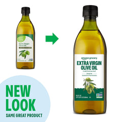 Amazon Grocery cold-extracted EVOO drizzling on pasta and salads