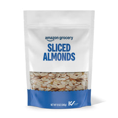 Amazon Grocery sliced almonds bag for baking and snacking.