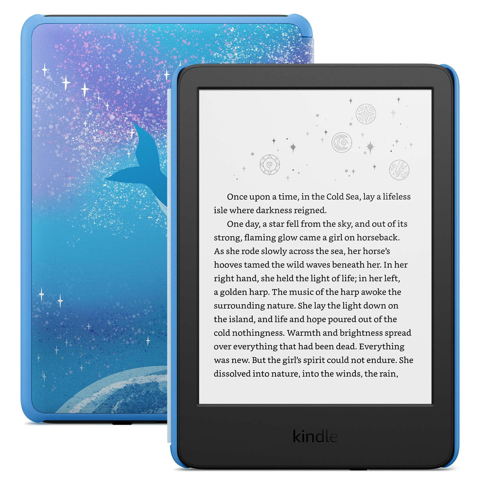 Amazon Kindle Kids 16GB with protective cover for safe, kid-friendly reading
