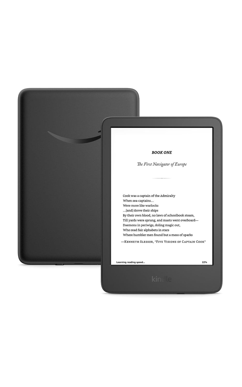 Amazon Kindle like-new 16 GB with front light for comfortable reading in any lighting.