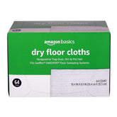 Amazon Basics dry floor cloths in 64-count box for quick cleaning