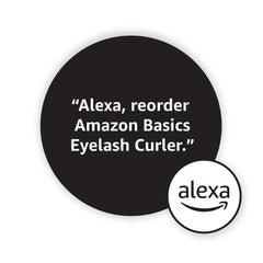 Amazon Basics Eyelash Curler close-up pad highlights thick pads for volume