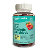 Amazon Basics Kids Probiotic Gummy bottle for daily gut-friendly snacking