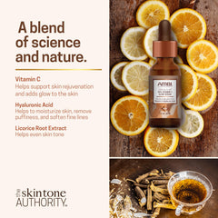 Ambi Even & Clear licorice root extract close-up for brightness support.