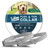 AMDEIUR flea collar packaging for large dogs, easy setup.
