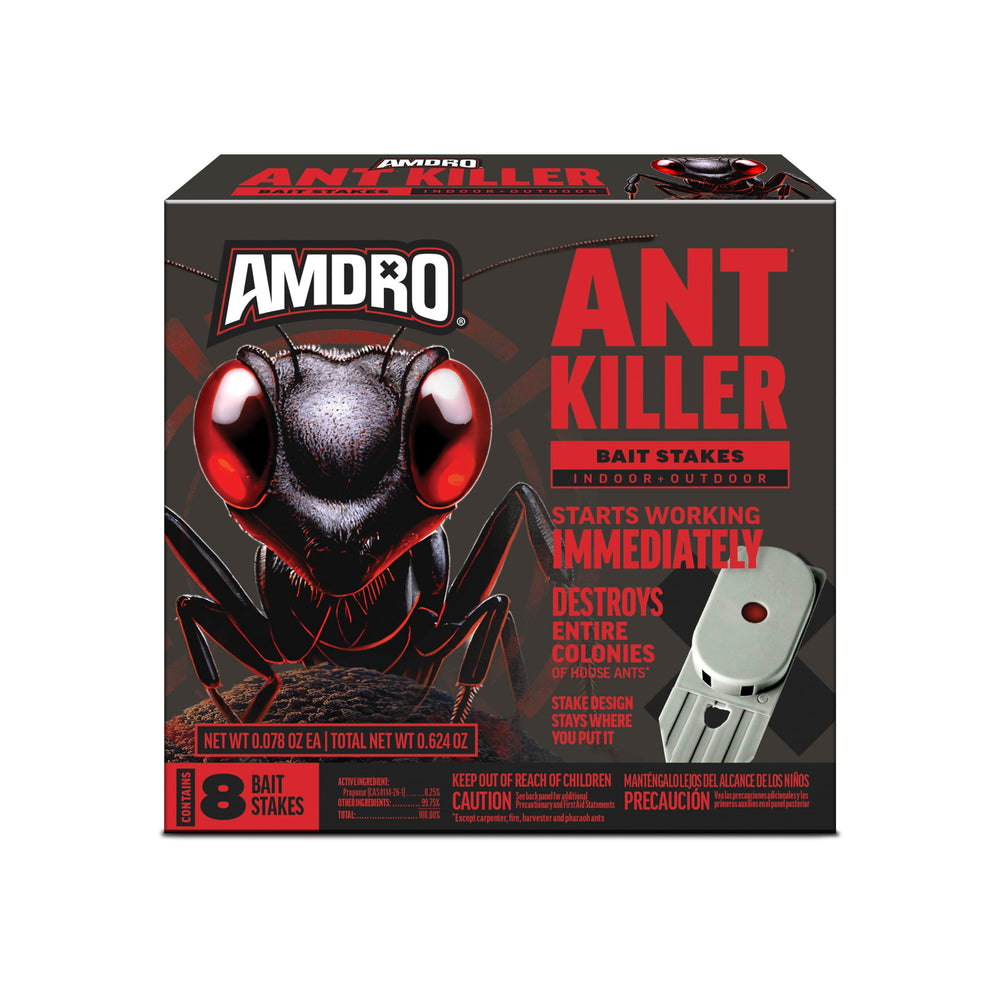 Amdro Ants Killing Bait Stakes at outdoor setup attract ants for quick control.