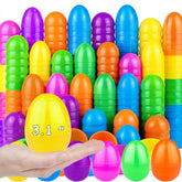 AMENON 100pcs Easter eggs for fillable treats during hunts and events.