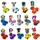 AMENON 28-pack Easter basket stuffers show colorful transforming cars for gifting.