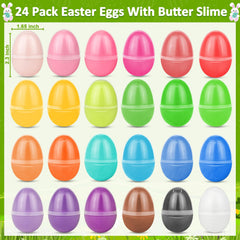 AMENON butter slime colors inside each egg provide vibrant, mess-free sensory exploration.