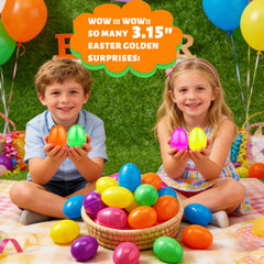 AMENON hinge design Easter egg keeps top and bottom aligned.