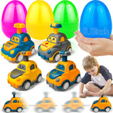 AMENON jumbo Easter egg with yellow police car for Easter egg hunt.