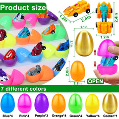 AMENON prefilled Easter eggs – 24-pack with transforming toys for play