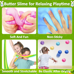 AMENON prefilled slime eggs ready to play for instant Easter celebration.