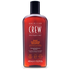 American Crew Daily Cleanser bottle front showing vegan formula and citrus mint fragrance.