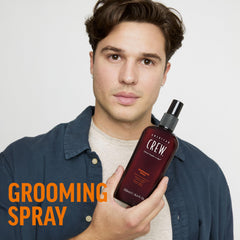 American Crew Grooming Spray on dry hair for a softer natural hold