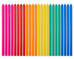American Greetings birthday candles, 24-count, colorful display for cake decoration and celebration