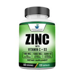 American Standard Zinc 100mg bottle front for easy daily intake.