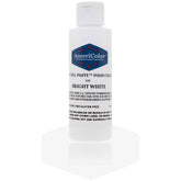 AmeriColor Soft Gel Paste bottle closeup, vivid white color for cake decorating.