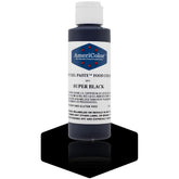 AmeriColor Super Black soft gel paste bottle for deep royal icing color