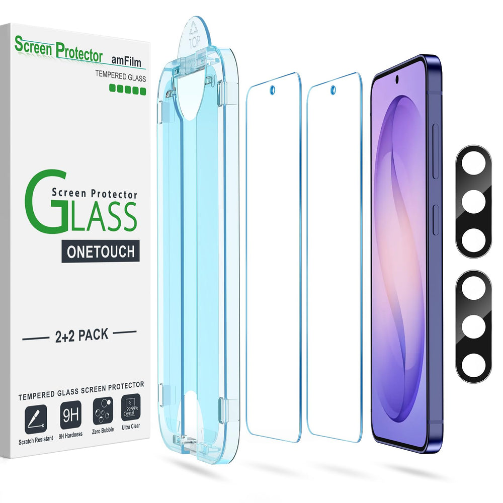 amFilm Auto-Alignment OneTouch screen protector for Galaxy S26 Ultra enables quick, precise installation.